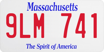 MA license plate 9LM741