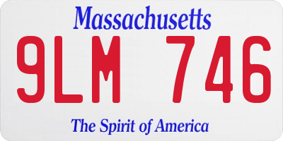 MA license plate 9LM746