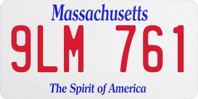 MA license plate 9LM761