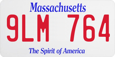 MA license plate 9LM764