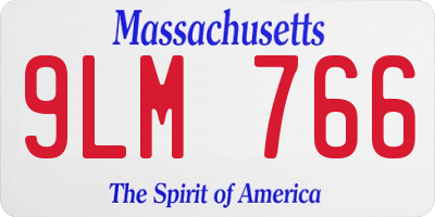 MA license plate 9LM766