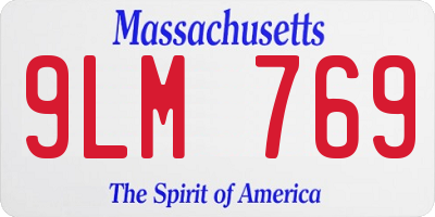 MA license plate 9LM769
