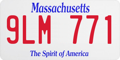 MA license plate 9LM771