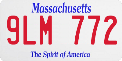 MA license plate 9LM772