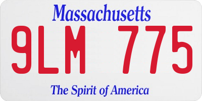 MA license plate 9LM775