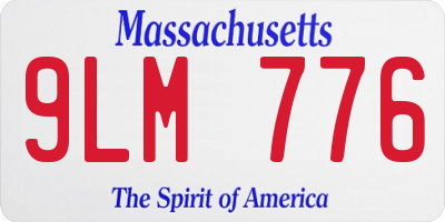 MA license plate 9LM776