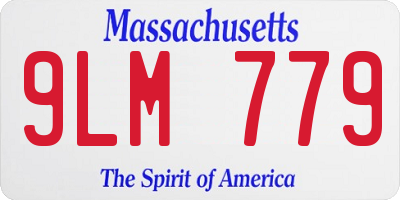 MA license plate 9LM779