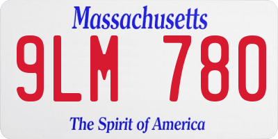 MA license plate 9LM780