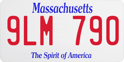 MA license plate 9LM790