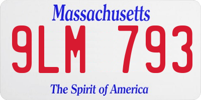 MA license plate 9LM793