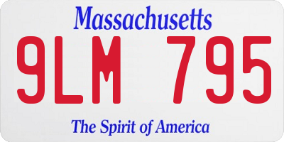 MA license plate 9LM795