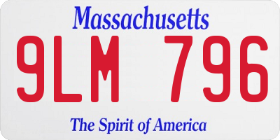 MA license plate 9LM796