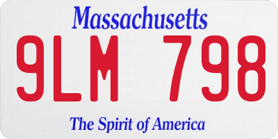 MA license plate 9LM798