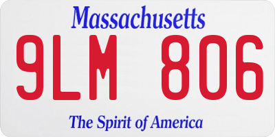MA license plate 9LM806