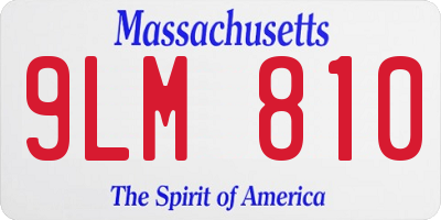 MA license plate 9LM810