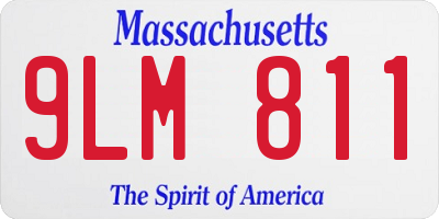 MA license plate 9LM811