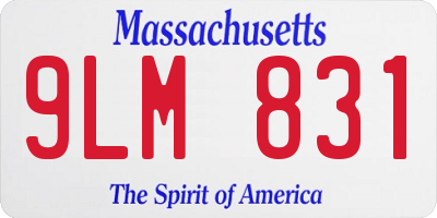 MA license plate 9LM831