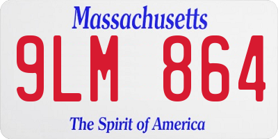 MA license plate 9LM864