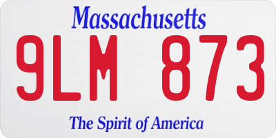 MA license plate 9LM873