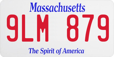 MA license plate 9LM879