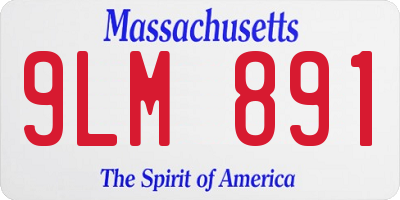 MA license plate 9LM891