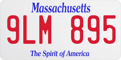 MA license plate 9LM895