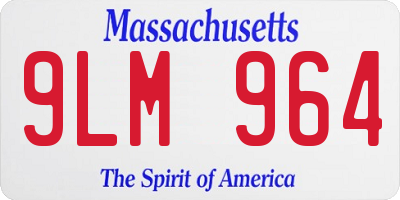 MA license plate 9LM964