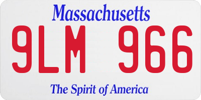 MA license plate 9LM966