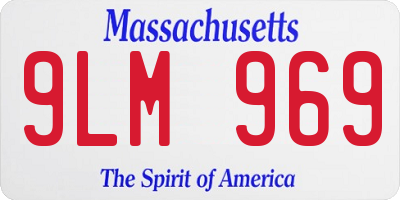 MA license plate 9LM969