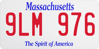 MA license plate 9LM976