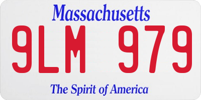 MA license plate 9LM979
