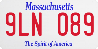MA license plate 9LN089
