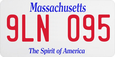 MA license plate 9LN095