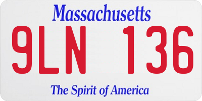 MA license plate 9LN136