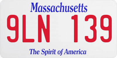 MA license plate 9LN139
