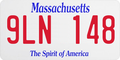 MA license plate 9LN148