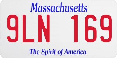 MA license plate 9LN169