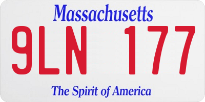 MA license plate 9LN177
