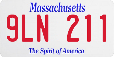 MA license plate 9LN211