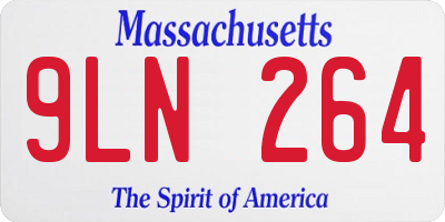 MA license plate 9LN264