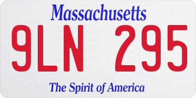 MA license plate 9LN295