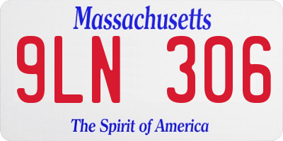 MA license plate 9LN306