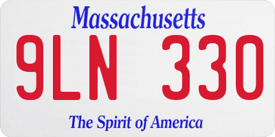 MA license plate 9LN330
