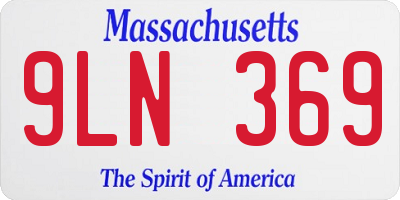 MA license plate 9LN369