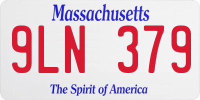 MA license plate 9LN379