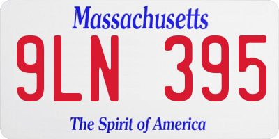 MA license plate 9LN395