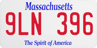 MA license plate 9LN396