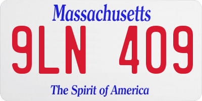 MA license plate 9LN409