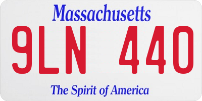 MA license plate 9LN440
