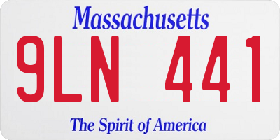 MA license plate 9LN441